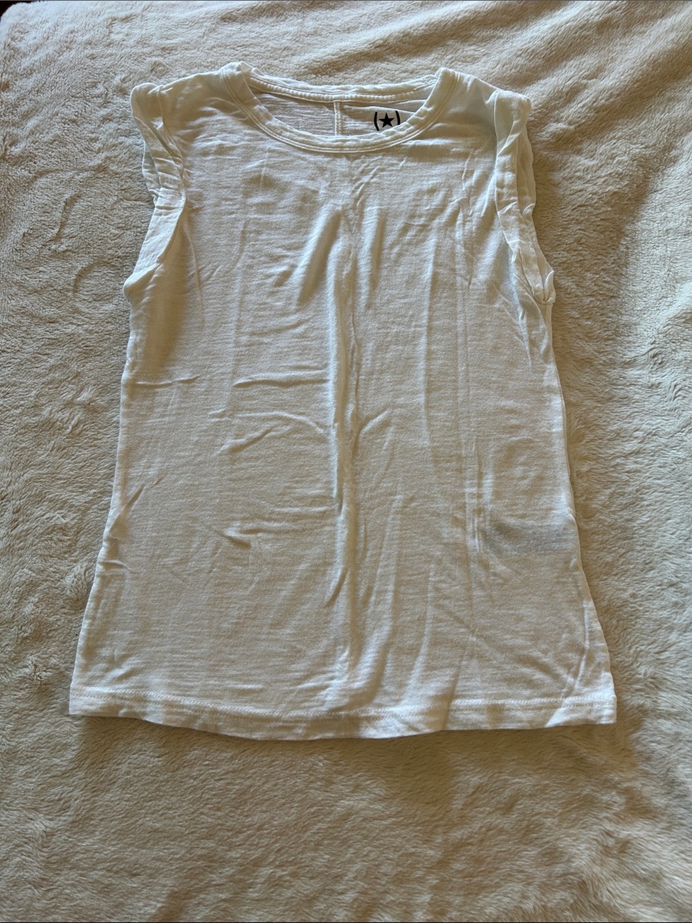 Anthropologie White Crewneck Muscle Tank